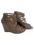 Vorschaubild 1 von Wedges Damen Gr. 38 Grau Leder Reißverschluss 9 cm Modisch Freizeit Uni