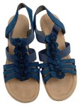 Vorschaubild 2 von Wedges Damen Gr. 38 Blau Synthetik Slip-On 8 cm Feminin Freizeit Uni