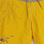 Vorschaubild 4 von Badeshorts Herren Gelb Gr. 48/M Polyester Grafisch Sportlich Freizeit