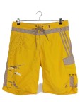Vorschaubild 1 von Badeshorts Herren Gelb Gr. 48/M Polyester Grafisch Sportlich Freizeit