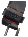 Vorschaubild 2 von Gürtel Ledergürtel Breit Rot Ziernaht Schwarz Gr. 42 Uni Casual 5 cm