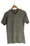 Vorschaubild 1 von Herren T-Shirt Grau Gr. 46/S V-Ausschnitt Basic Casual Polyester