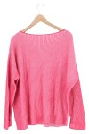 Vorschaubild 2 von Pullover Damen Rosa Gestreift Gr. 32/XXS Baumwolle