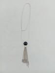 Vorschaubild 3 von Kette mit Anhänger Damen Silber Metall Uni Modern Freizeit Quaste