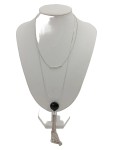 Vorschaubild 1 von Kette mit Anhänger Damen Silber Metall Uni Modern Freizeit Quaste