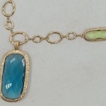 Vorschaubild 2 von Kette mit Anhänger Goldfarben Steine Damen Mehrfarbig Uni Elegant