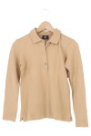 Vorschaubild 1 von Damen Poloshirt Langarm Gr. 36/S Braun Klassisch Sportlich