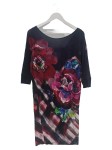 Vorschaubild 1 von Freizeitkleid Damen 36/S Mehrfarbig Blumenmuster Kariert Bohème Casual