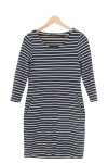 Vorschaubild 1 von Damen Freizeitkleid Gr. 36/S Blau Gestreift Maritim Viskose