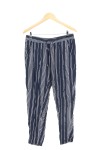 Vorschaubild 1 von SUBLEVEL Damen Stoffhose L W32 Gestreift Blau Casual Viskose