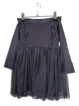 Vorschaubild 2 von Kinder Freizeitkleid Gr. 86 Blau Baumwolle Punkte Rüschen