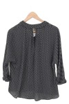 Vorschaubild 2 von Bluse Damen Schwarz Punkte 3/4-Arm Casual Gr. 32/XS