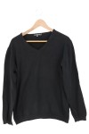 Vorschaubild 1 von Herren Pullover Gr. 44/S Schwarz V-Ausschnitt Casual Baumwolle