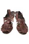 Vorschaubild 2 von Damen Sandaletten Gr. 40 Braun Elegant Vintage Riemchen Absatzschuhe