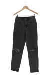 Vorschaubild 1 von Damen Jeans Wide Fit Grau W26/34/XS High Waist Destroyed Löcher