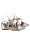 Vorschaubild 1 von Damen Ballerinas Silber Gr. 37 Spitze Knöchelriemen Blumen