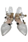 Vorschaubild 2 von Damen Ballerinas Silber Gr. 37 Spitze Knöchelriemen Blumen