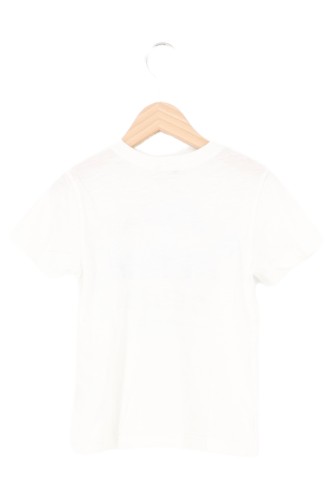 BENETTON T-Shirt Weiß Gr. 110 Kinder Baumwolle Schriftzug - Bild 2
