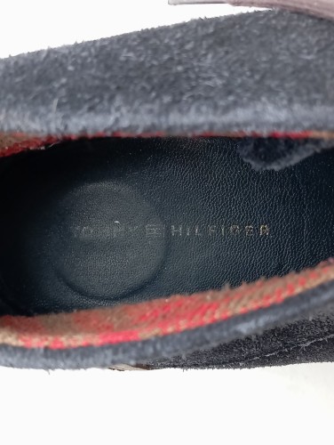 Damen Stiefelette Gr. 41 Blau Schnürung Leder Wildleder - Bild 3
