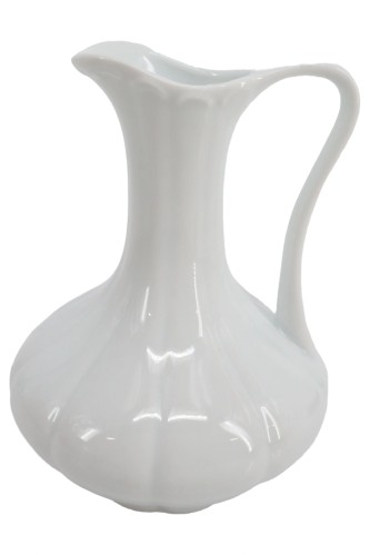 Porzellan Krug Vase Weiß Modern Tischdeko 11cm Festlich Uni - Bild 1