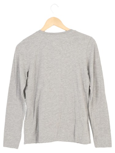 SUPERDRY Damen Sweatshirt Grau Baumwolle Langarm Logo Print S/36