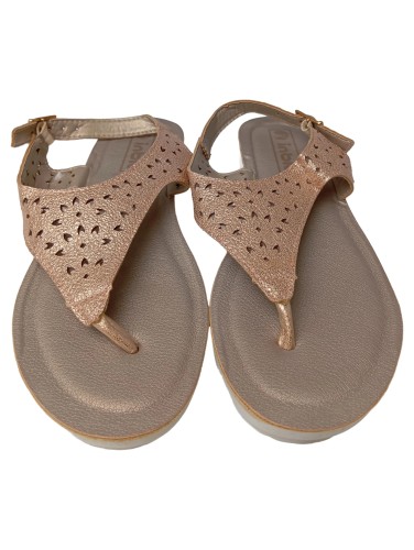 INBLU Damen Sandalen Zehentrenner Beige 40 Elegant Casual