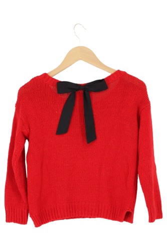 HOLLISTER Pullover Damen Rot 36/S Casual Preppy Strick mit - Main Image