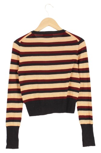ZARA Damen Pullover 38/M Gestreift Mehrfarbig Vintage Streetwear