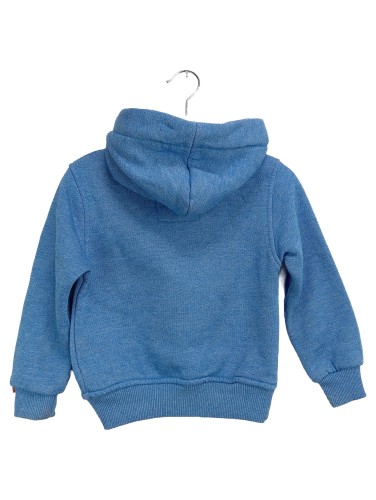 Kapuzenpullover Kinder Gr. 92 Blau Baumwolle Logo Print Streetwear - Bild 2