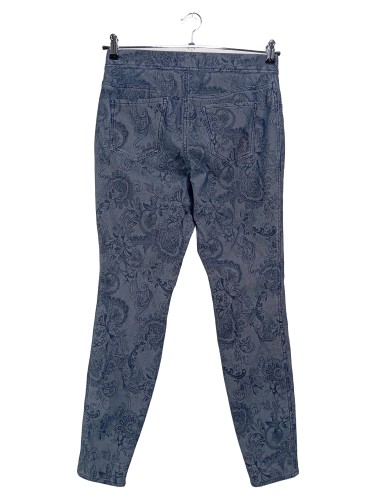 THOMAS RATH Damen Jeans Straight Leg W31/40/L Blau Paisley High Waist