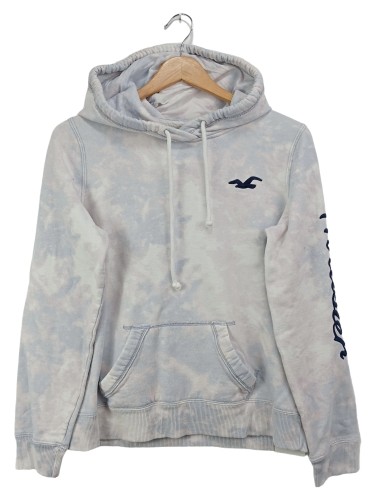 Hoodie Damen M Blau Logo Print Streetwear Baumwolle Polyester - Bild 1