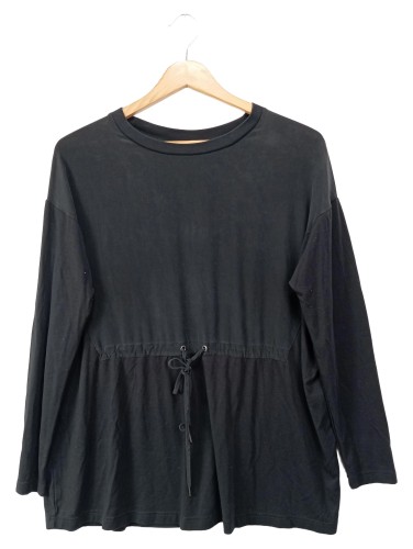 COS Damen Pullover M 38 Schwarz Langarm 100% Baumwolle