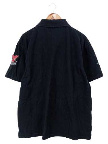 Poloshirt Herren XL Schwarz Stickerei Applikationen - Bild 2
