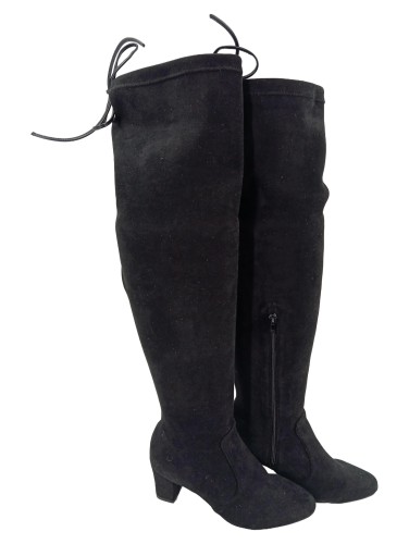 LASCANA Damen Overknee Stiefel 37 Schwarz Elegant 6cm Absatz