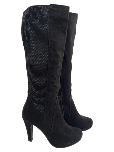 MARCO TOZZI Damen Stiefel Schwarz 37 Glitzer Elegant Absatz
