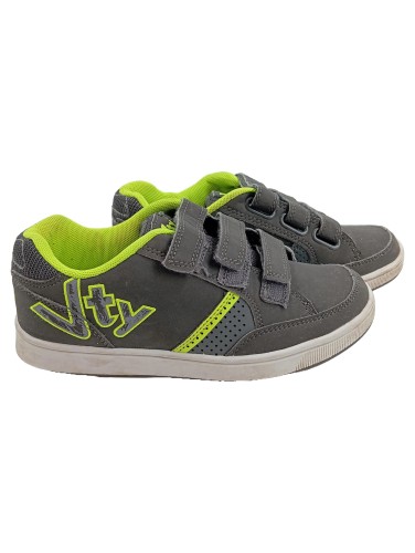VICTOIRE Kinder Sneaker low Grau 33 Klettverschluss Sport Freizeit