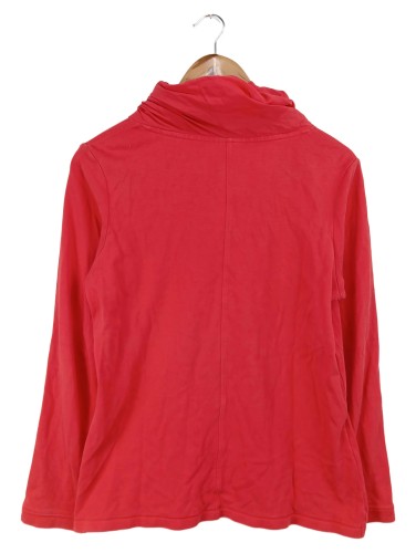 CECIL Damen Langarmshirt Rollkragen 100% Baumwolle Basic Rot Gr