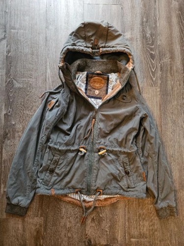 NAKETANO Leichte Jacke Damen 40/L Grün Casual Kapuze