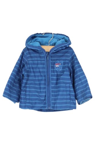 KANZ Leichte Jacke Kinder 68 Blau Gestreift Kapuze Polyester