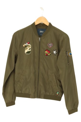 ONLY Damen Blouson Jacke 36/S Grün Casual Urban Bomberjacke