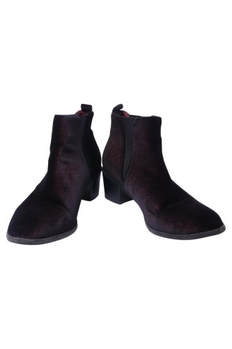 TEX Damen Ankle Boots Stiefeletten Schwarz Glitzer Absatz 6cm