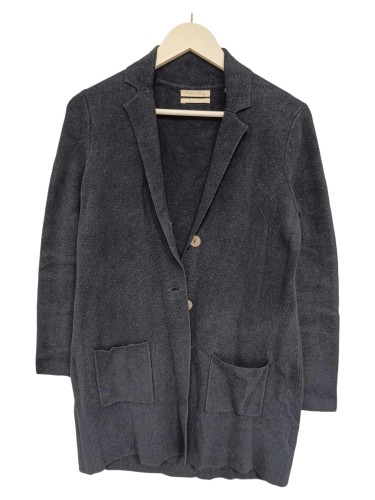 CHRISTIAN BERG Damen Strickjacke 38/M Grau Casual Baumwolle