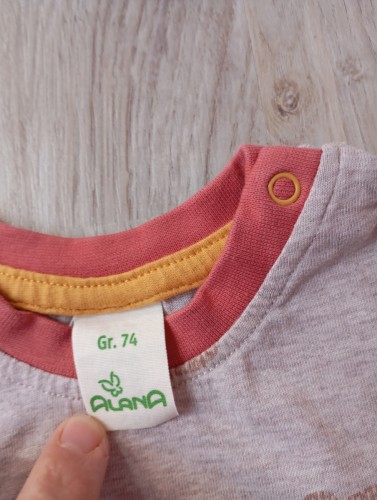 ALANA Kinder Langarmshirt 74 Braun Bär Motiv Casual Baumwolle