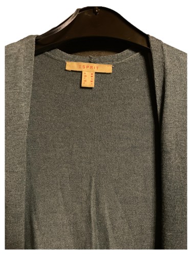 ESPRIT Strickjacke Damen M Grau Cardigan Casual