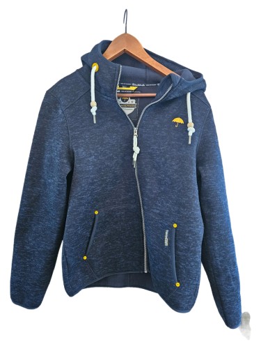 SCHMUDDELWEDDA Damen Kapuzenjacke Sweatjacke 40/L Blau Casual