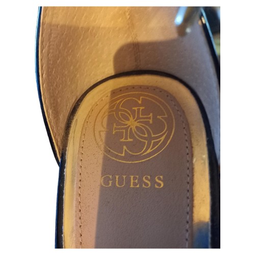 GUESS Damen Slingback Pumps 41 Schwarz Elegant High Heels Riemchen