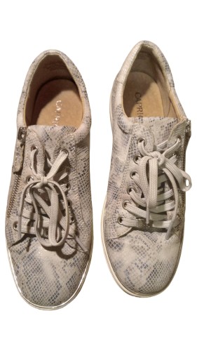 CAPRICE Damen Sneaker low Grau 37 Tierdruck Freizeitschuh