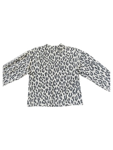 ZARA Damen Pullover S Leopard Animal Print Mehrfarbig Langarm