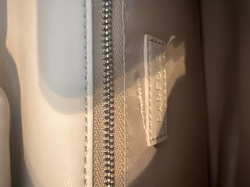 PARFOIS Umhängetasche Damen Leder Beige Fransen Casual