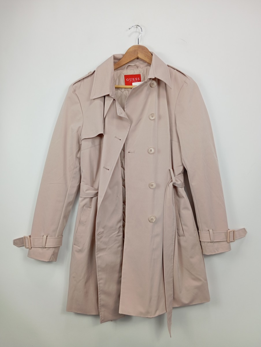Trenchcoat Guess Mantel Damen Rot GUESS Trenchcoat Damen Beige